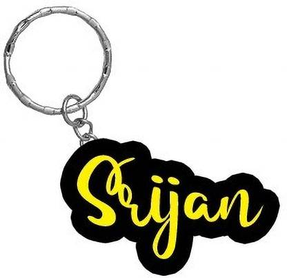 SY Gifts Srijan Name Black Yellow Name Keychain Key Chain
