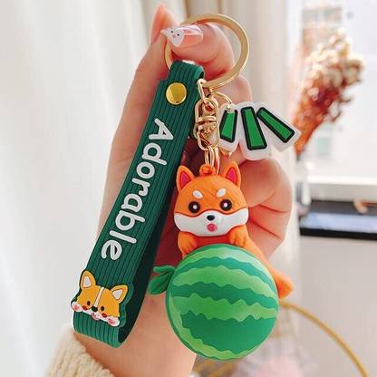 EAQ 3D Cartoon Character Animal Keychain Set Squirrel Keychain and Keyrings 1Pc bike Key Chain