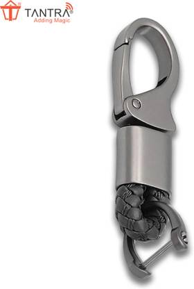 TANTRA Heavy-Duty Metal Key Chain with D-Ring for Car and Bike Key Holder Key Chain