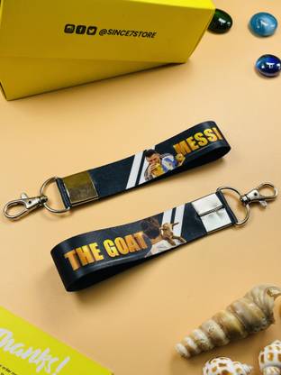 Since 7 Store Lionel Messi GOAT Premium Double Sided Printed Keychain Key Chain