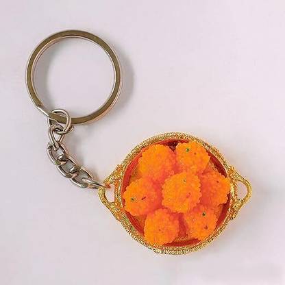 kenma Boodi Laddu Food Miniature Keychains Best Souvenir Gift 100% Made in India Key Chain