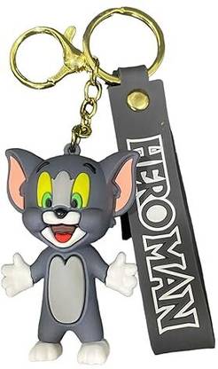 GKM Famous Cartoon Character Tom standing pose keychain with hook key ring Key Chain