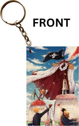 Hariyaali Enterprises LLP One Piece Grave Of WHITE BEARD AND ACE Key Chain