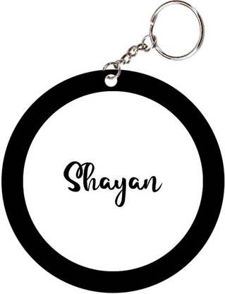 SY Gifts Shayan Name Black Keychain Key Chain