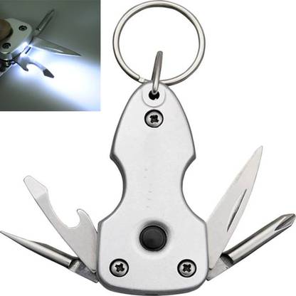 StealODeal Multi-tool Like Torch, Screwdriver, Knife & Bottle Opener Key Chain