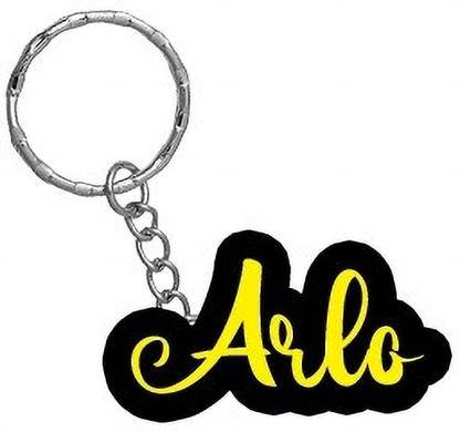 SY Gifts Arlo Name Black Yellow Name Keychain Key Chain