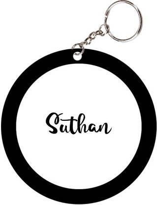 SY Gifts Suthan Name Black Keychain Key Chain