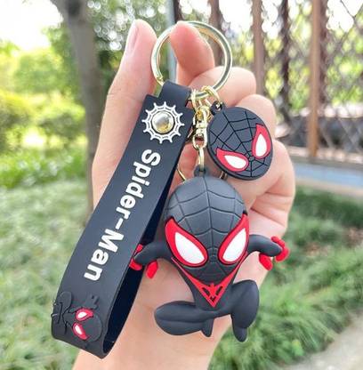 WHITE POPCORN Spiderman 3D Keychain| Strap Charm & Hook | Key Chain