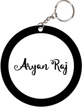 SY Gifts Aryan Raj Name Black Keychain Key Chain