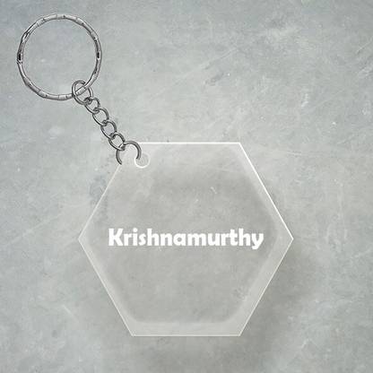 SY Gifts Krishnamurthy Name Hexagon Keychain Key Chain