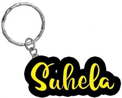 SY Gifts Suhela Name Black Yellow Name Keychain Key Chain
