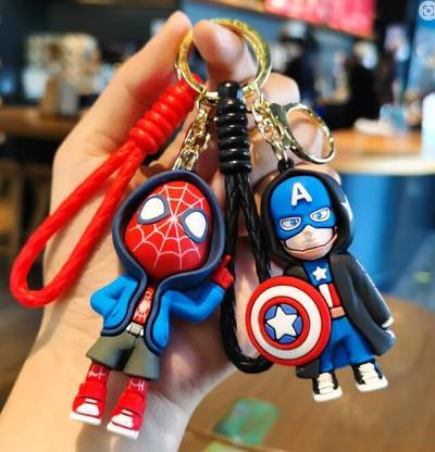 MT BROTHERS Cartoon Characters Keychain for Girls Boys, Cute Silicon Accessories Key Chain