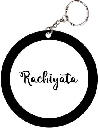 SY Gifts Rachiyata Name Black Keychain Key Chain
