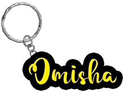 SY Gifts Omisha Name Black Yellow Name Keychain Key Chain