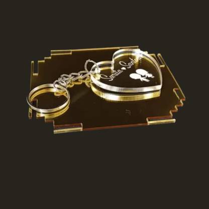 Wehatke Heart Couple Name Keychain Key Chain