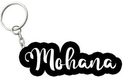 SY Gifts Mohana Black White Name Keychain Key Chain