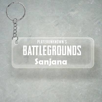 SY Gifts PUBG Design With Sanjana Name Key Chain