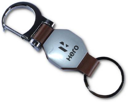 MAG BEE Premium Quality Hero logo Double side hook- Brown Key Chain