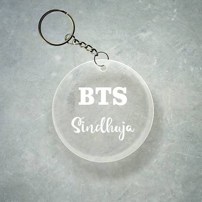 SY Gifts BTS Design With Sindhuja Name Key Chain
