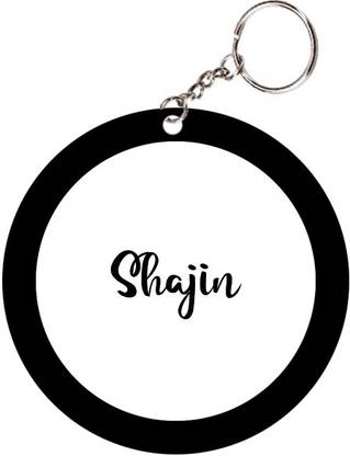 SY Gifts Shajin Name Black Keychain Key Chain