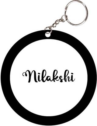 SY Gifts Nilakshi Name Black Keychain Key Chain