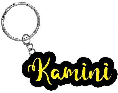 SY Gifts Kamini Name Black Yellow Name Keychain Key Chain
