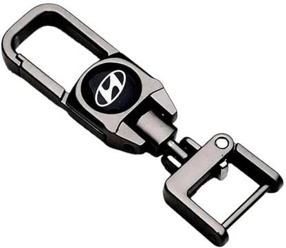 AMANVANI Silver Plated Hook & Loop Car Keychain Metal Keychain Key Chain