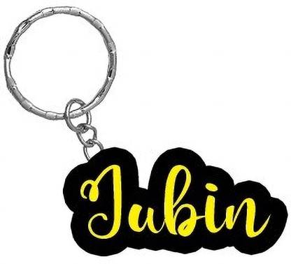 SY Gifts Jubin Name Black Yellow Name Keychain Key Chain