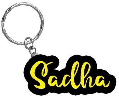 SY Gifts Sadha Name Black Yellow Name Keychain Key Chain