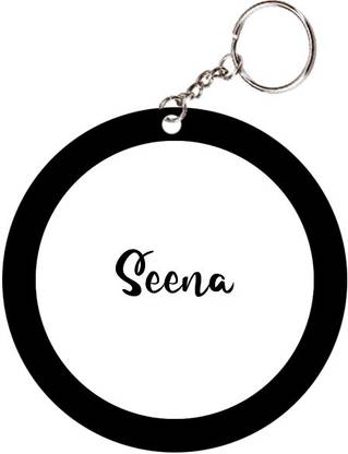 SY Gifts Seena Name Black Keychain Key Chain