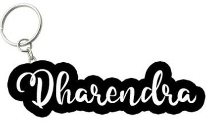 SY Gifts Dharendra Black White Name Keychain Key Chain