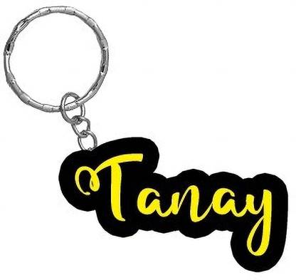 SY Gifts Tanay Name Black Yellow Name Keychain Key Chain