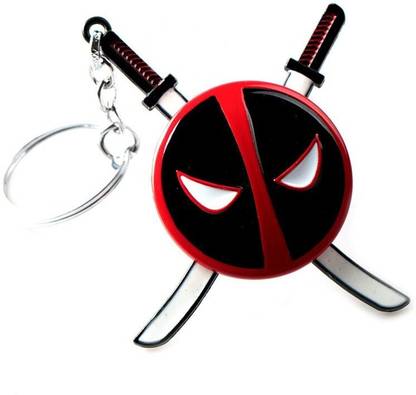 Gen-Y Deadpool with Swords Superhero Rotating Metal Key Chain
