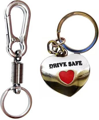 Newview DRIVE SAFE KEYCHAIN Spring Hook Keychain for Bike House Office Home Key Chain Key Chain