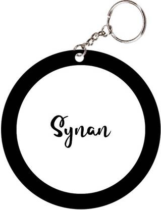 SY Gifts Synan Name Black Keychain Key Chain