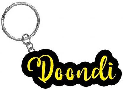 SY Gifts Doondi Name Black Yellow Name Keychain Key Chain