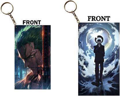 Hariyaali Enterprises LLP ZORO STARE × GOJO INFINITE VOID Unique Style 2 pcs Combo Key Chain