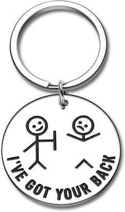 Trovec Best Friend Keychain BFF Besties I Got Your Back Stick Figures for Daughter Son Key Chain