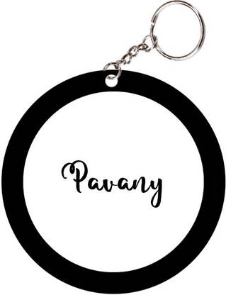 SY Gifts Pavany Name Black Keychain Key Chain