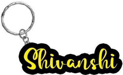 SY Gifts Shivanshi Name Black Yellow Name Keychain Key Chain