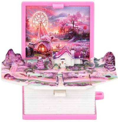 n v p 3D Pop-up Fantasyland Book keychain Toys Cute Keychain for Kids Key Chain