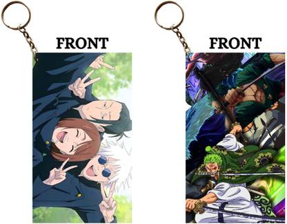Hariyaali Enterprises LLP GOJO OLD FRIENDS GROUP X ZORO CUTTING EVERYTHING Unique Style 2 pcs Combo Key Chain