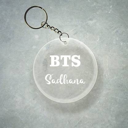 SY Gifts BTS Design With Sadhana Name Key Chain