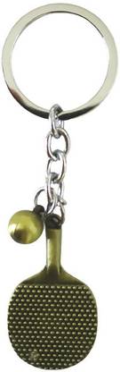 Blooming Box Golden Table Tennis Key Chain
