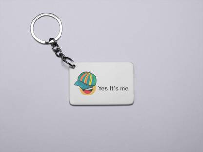 DOGAR ESSENTIALS Yes, Its Me Emoji - Printed Acrylic Keychains(Pack Of 2) Key Chain