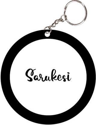 SY Gifts Sarukesi Name Black Keychain Key Chain