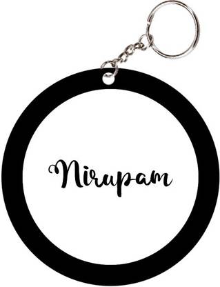 SY Gifts Nirupam Name Black Keychain Key Chain