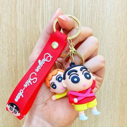 HappierYou Shinchan with Himawari Keychain | Crayon Shinchan Keychain Key Chain