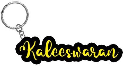 SY Gifts Kaleeswaran Name Black Yellow Name Keychain Key Chain