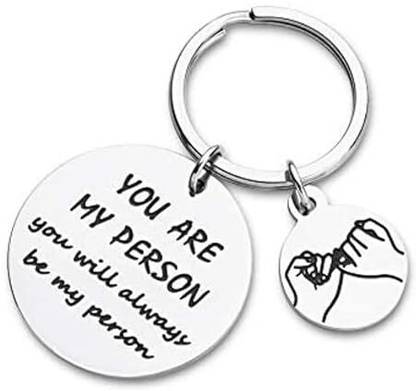 Myurawells You are My Person, You will always be My Person Keychain, Pinky Promise Keyring Key Chain